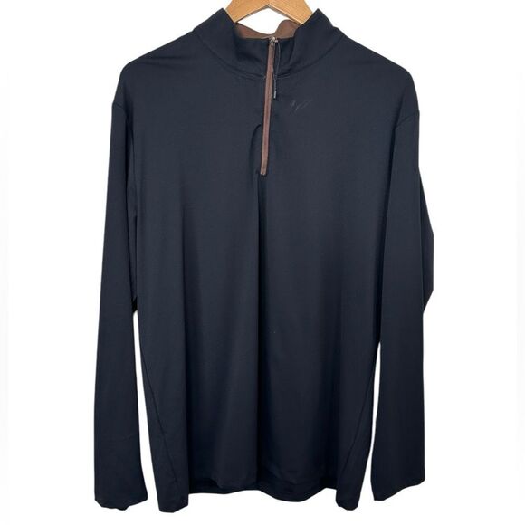 FIOBOC SmoothBlend Slim Fit Half Zip Mock Neck Tee: Zip Contrast Color Size XL - Picture 5 of 10